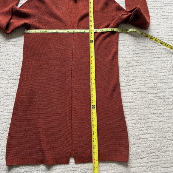 Cyrus Rust Orange Brown Open Front Cardigan Women's Size Small Lightweight Layer - Picture 6 of 13